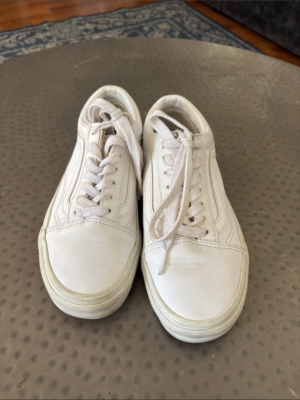 Vans White Low-Top Classic Skate Sneakers